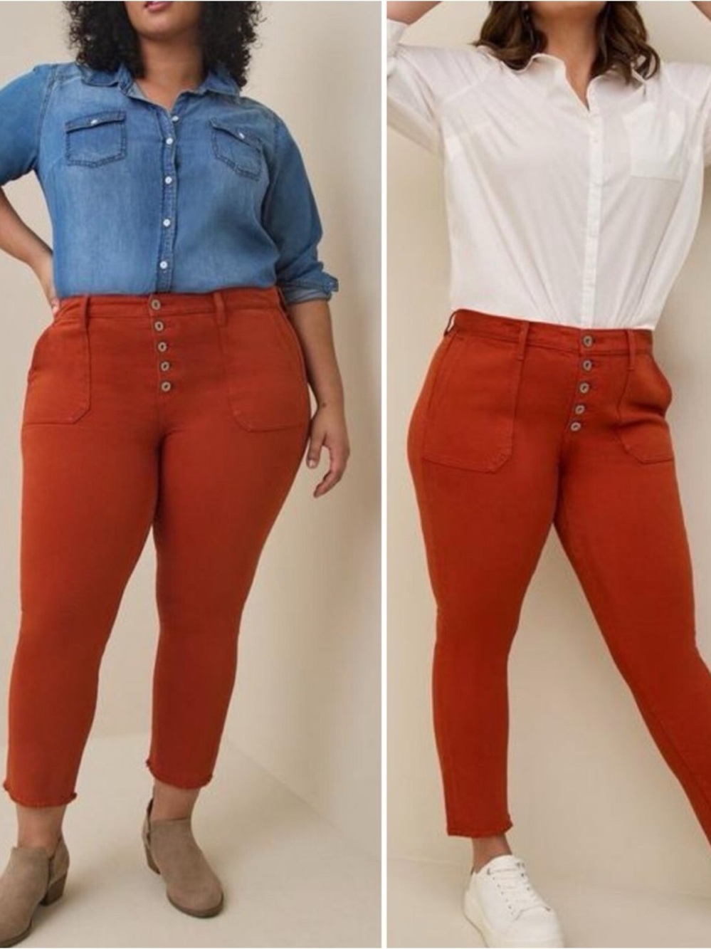 Torrid High Rise Straight Ankle Jeans in rusty Cinnamon stick, size 22